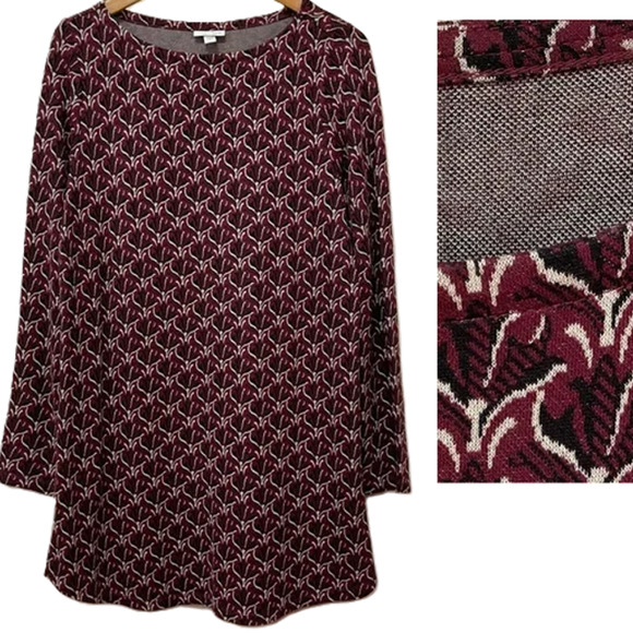 J. Jill Dresses J Jill Tall Dark Raspberryburgundy Black White